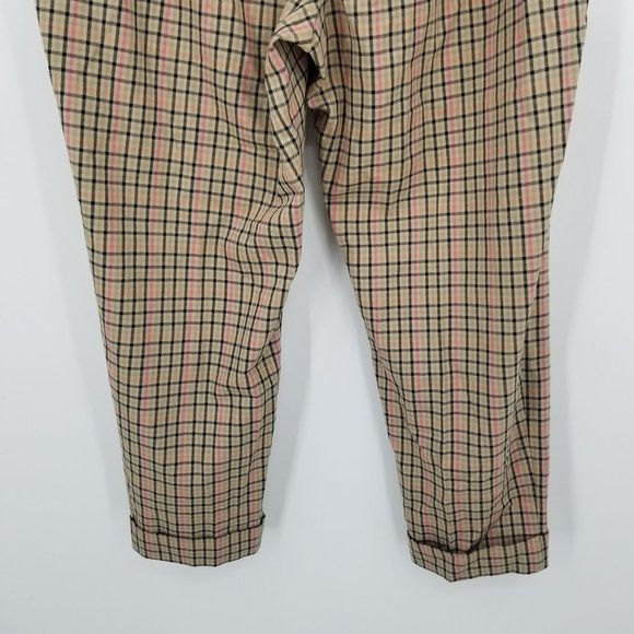 Gently worn- J. Jill Camel Plaid Women's Multicolor Pants Size 20W - Picture 7 of 10